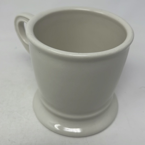 Anthropologie Ivory White & Black Initial A Monogram Ceramic Coffee Tea Mug - Picture 4 of 12